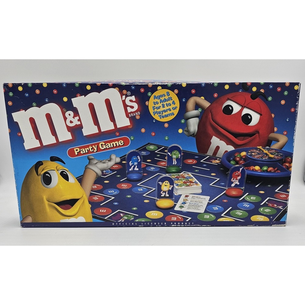 M&M's Candy Characters Party Game Board Game by Rose Art 1999 Complete